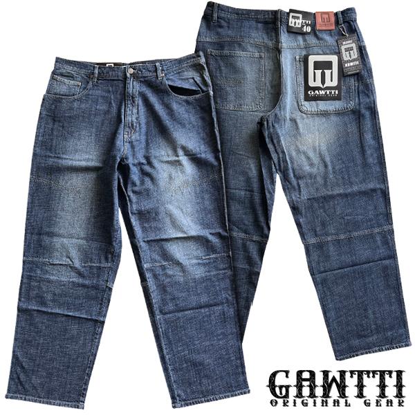 アウトレット 訳あり ガッティー メンズ デニム パンツ ネイビー ワイド ステッチ GAWTTI ...