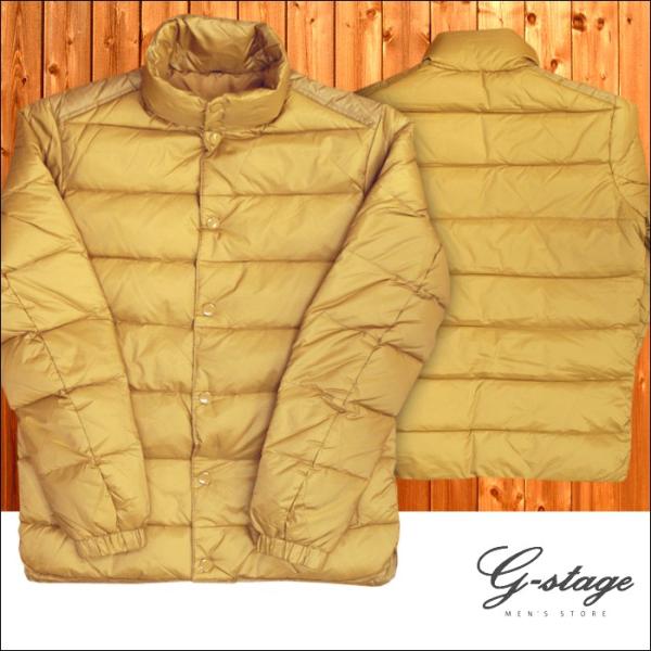【セール】 G-stage ジーステージ メンズ スリム ダウンジャケット ゴールド アウター ジャ...