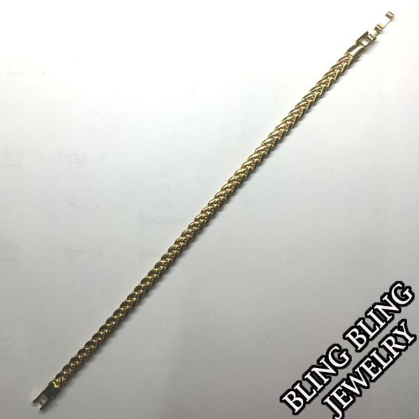 【セール】 HIPHOPジュエリー レディース ブレスレット 006 ゴールド  プレーティング ス...