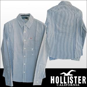 ホリスター メンズ ストライプシャツ HOLLISTER ボタンシャツ ネイビー シャツ アメカジ ブランド ファッション スタイル 正規品 アバクロ 姉妹ブランド 051｜crs