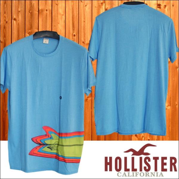 ホリスター メンズ Tシャツ HOLLISTER SURFBOARD ライトブルー アメカジ ブラン...