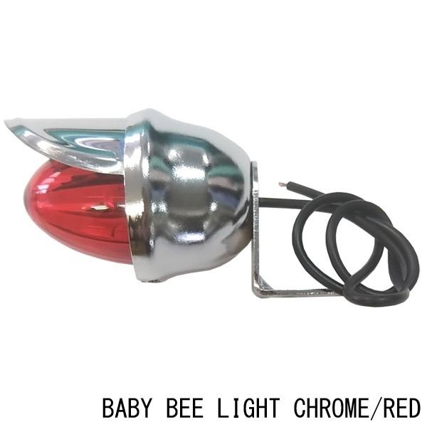 BABY BEE ミニ ライト レッド 砲弾型 ライト カスタム 自転車 パーツ 部品 改造 ローチ...