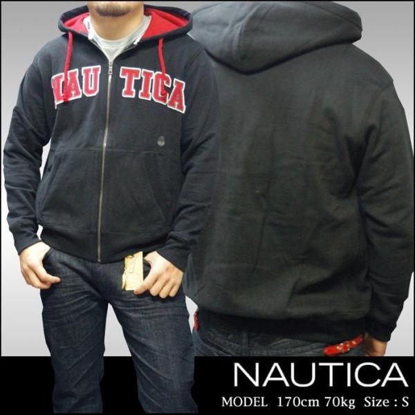 NAUTICA ノーティカ メンズ パーカー ロゴ フーディー ブラック 16 ノーチカ 正規 商品...