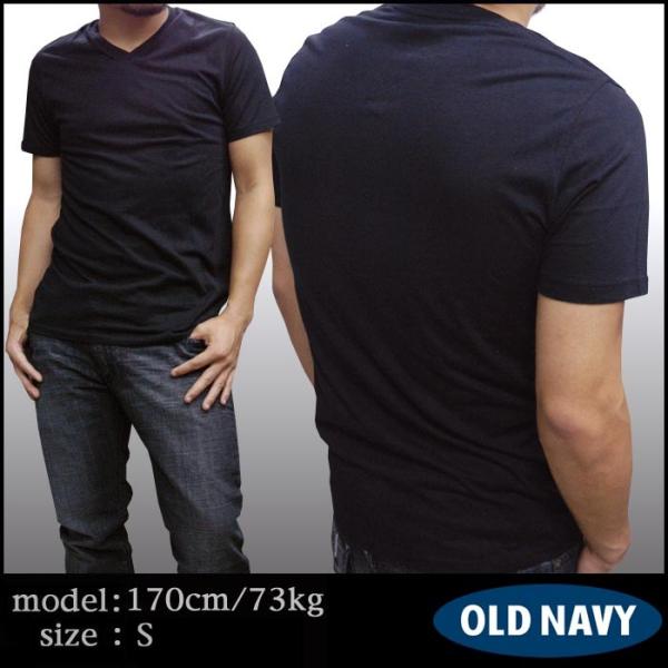 【セール】 OLD NAVY オールドネイビー メンズ 無地 Vネック Tシャツ ブラック GAP ...