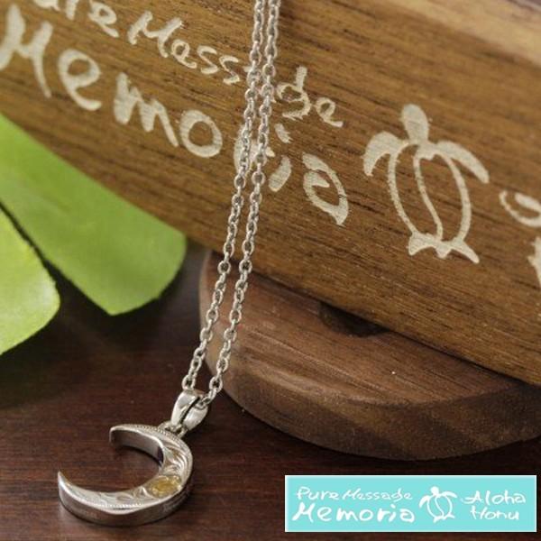 【即納】ALOHA HONU アロハホヌ イエローゴールド ムーンネックレス レディース メンズ ハ...