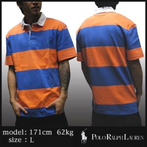 POLO by RALPH LAUREN RUGBY ワンポイント ラガーシャツ オレンジ