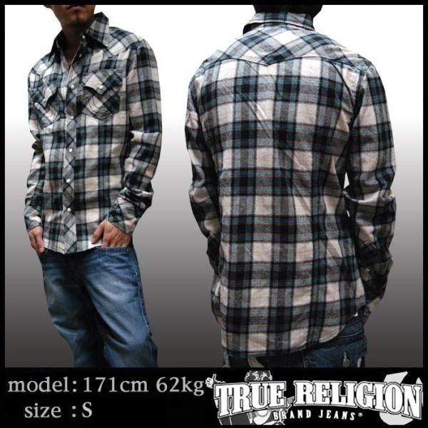 TRUE RELIGION トゥルーレリジョン メンズ ウェスタン 長袖 チェック シャツ HUMB...