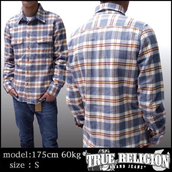 TRUE RELIGION トゥルーレリジョン ユニセックス メンズ レディース ネルシャツ 長袖 ...