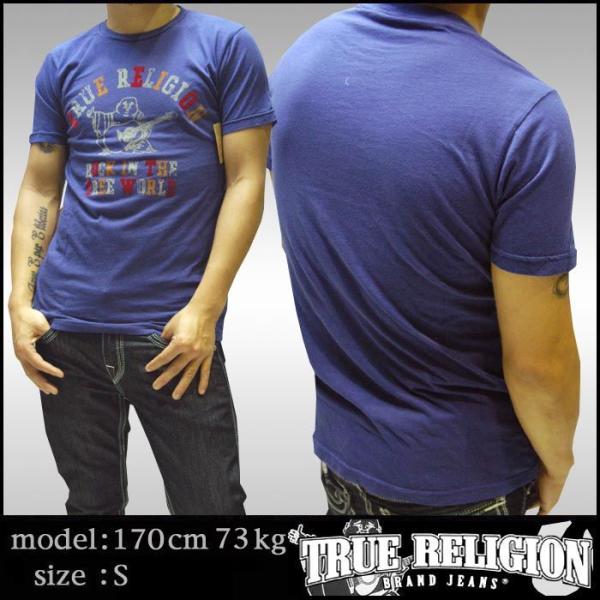 トゥルーレリジョン メンズ TRUE RELIGION Tシャツ ネイビー 99 ｔシャツ セレブ ...