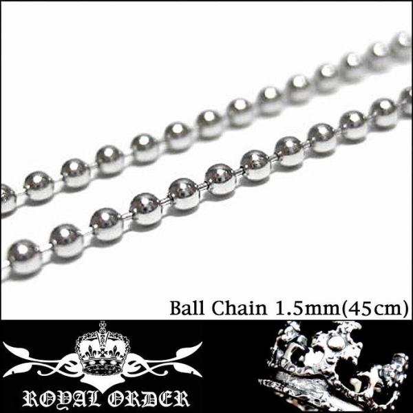【在庫有り・即納】 ロイヤルオーダー シルバー ネックレス ボールチェーン Royal Order ...