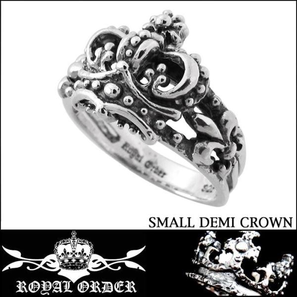 【即納 再入荷なし】 Royal Order シルバー リング SMALL DEMI CROWN 【...