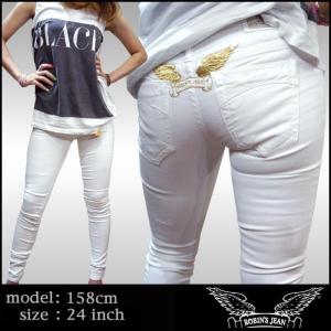 ROBIN'S JEAN ロビンズジーン レディース スキニー ストレッチ パンツ SP8657 GLD SKINNY ホワイト W13 サファリ掲載 ブランド