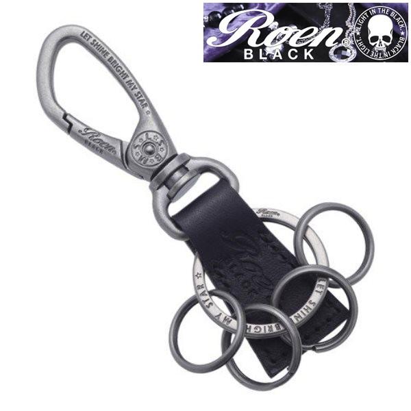 Roen BLACK ロエン ブラック ロゴ カラビナ　キーリング キーホルダー 0002ROK-1...