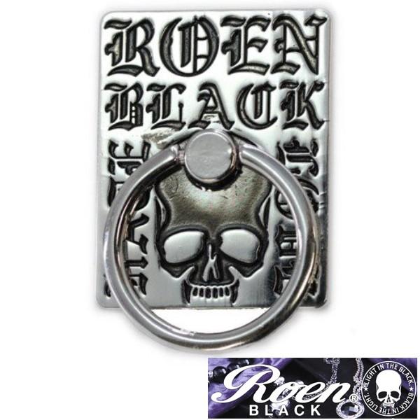 【即納】Roen BLACK ロエン ブラック スカル スマホリング　スマホスタンド　バンカーリング...