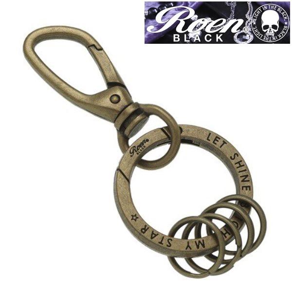 完売 Roen BLACK ロエン ブラック カラビナ　キーリング キーホルダー 0003ROK-2...