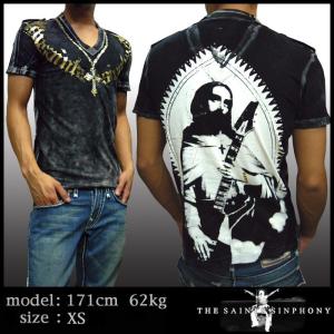 THE SAINTS SINPHONY セインツシンフォニー Vネック Tシャツ メンズ 