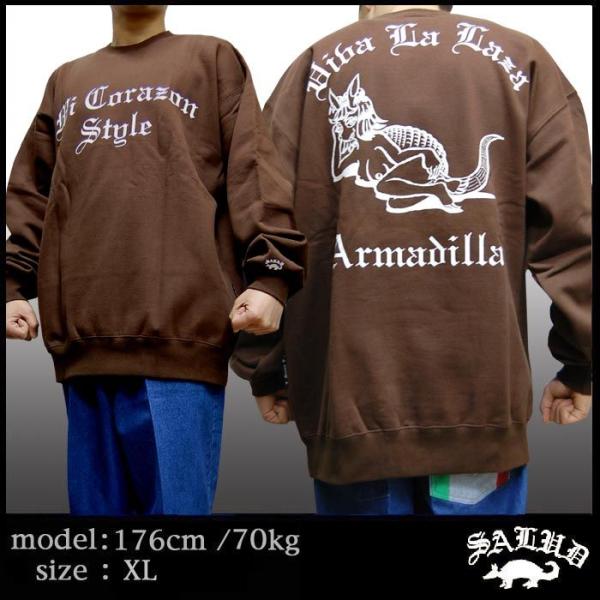 SALUD サルー ARMADILLA トレーナー ブラウン ST-7701 チカーノ ファッション...