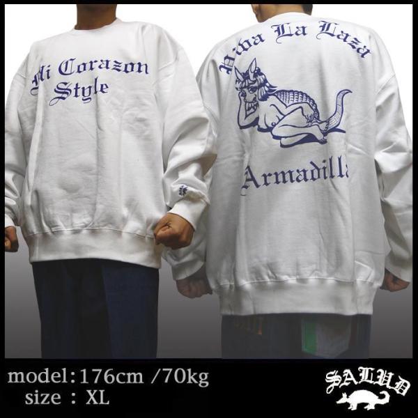 SALUD サルー ARMADILLA トレーナー ホワイト/ブルー ST-7701 チカーノ ファ...