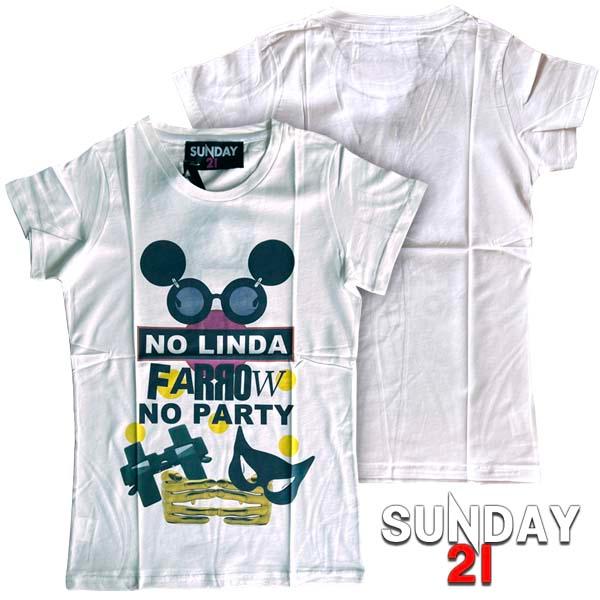 イタリア製 SUNDAY21 サンデー21 レディース Tシャツ Mickey Mouse × LI...