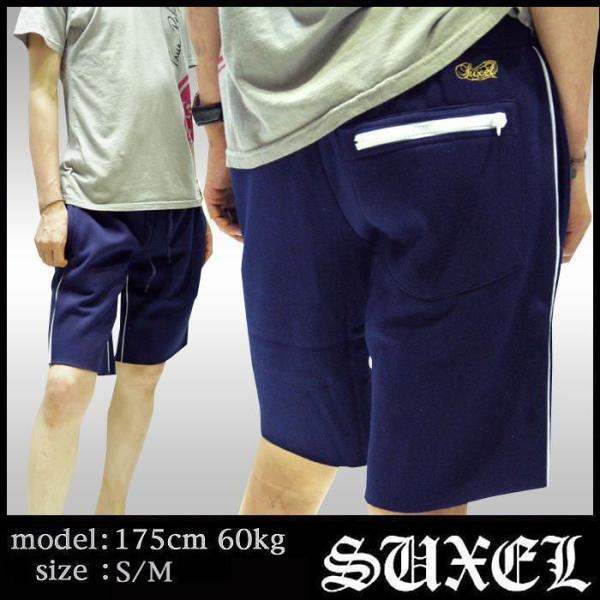 SUXEL サクエル メンズ HIGHTIDE ネイビー ハーフパンツ スウェット ショートパンツ ...