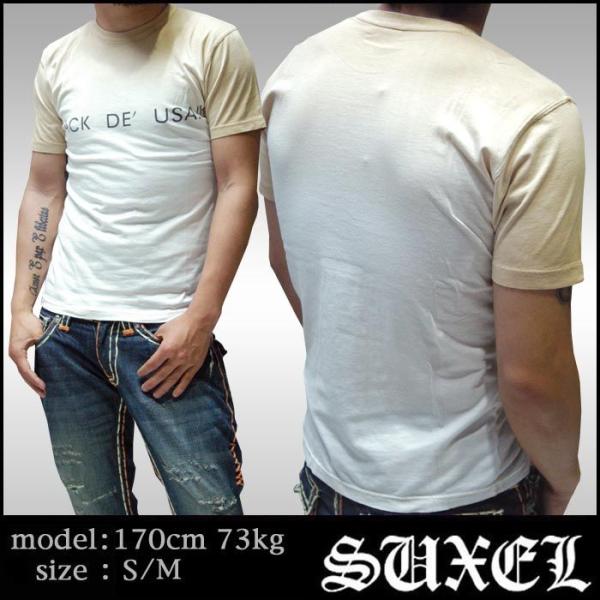 最終値下げ SUXEL サクエル BLACK DE´USA!!! メンズ 半袖 Tシャツ ナチュラル...