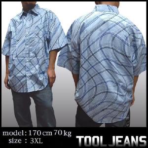 ROCAWEAR（ロカウェア） メンズ 半袖 シャツ ネイビー ボタンシャツ