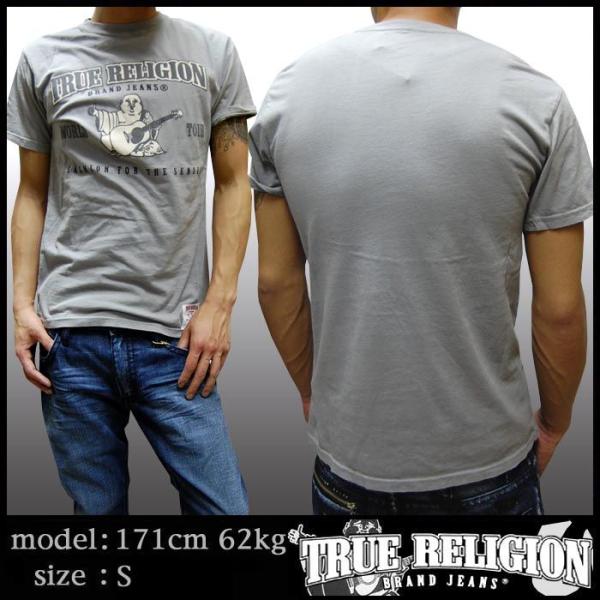 トゥルーレリジョン メンズ TRUE RELIGION Tシャツ ブランド ロゴ グレー ｔシャツ ...