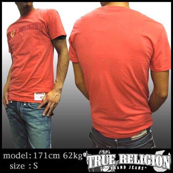 トゥルーレリジョン メンズ TRUE RELIGION Tシャツ ブランド ロゴ レッド 3 ｔシャ...