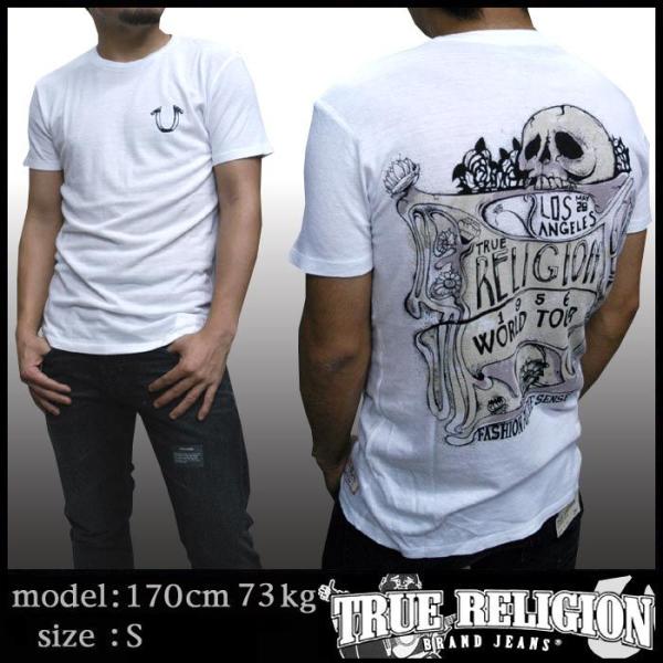 トゥルーレリジョン メンズ TRUE RELIGION Tシャツ ELM STREET ホワイト ｔ...