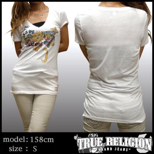 TRUE RELIGION トゥルーレリジョン レディース Tシャツ ホワイト LOVE BUS ク...