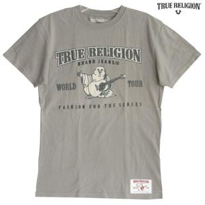 【訳あり・アウトレット】 トゥルーレリジョン メンズ TRUE RELIGION Tシャツ ブッダ ロゴ グレー ｔシャツ 半袖 シャツ セレブ 愛用 ブランド ファッション｜crs