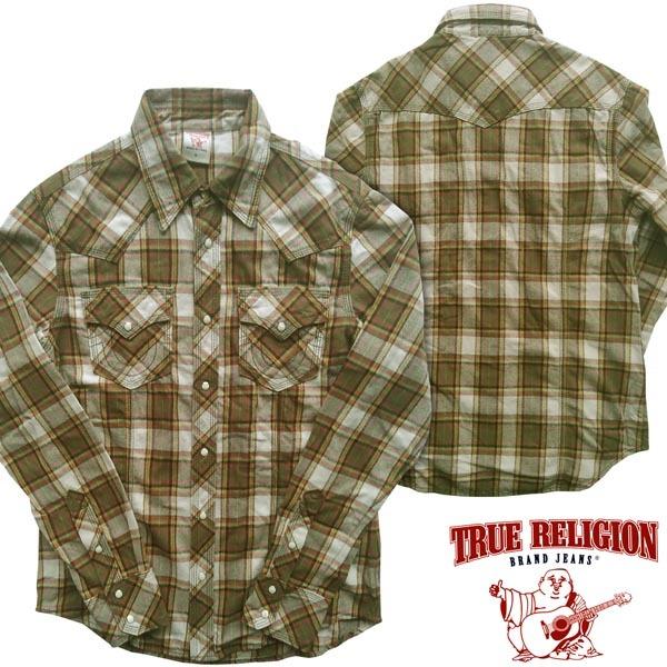 TRUE RELIGION トゥルーレリジョン 長袖 チェック シャツ FLANNEL WESTER...