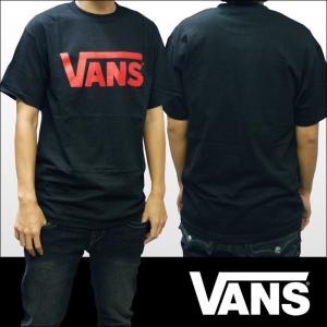 バンズ Tシャツ メンズ VANS 服  クラシック ロゴ ブラック レッド インポート ブランド ストリート サーフ スケーター スタイル｜crs