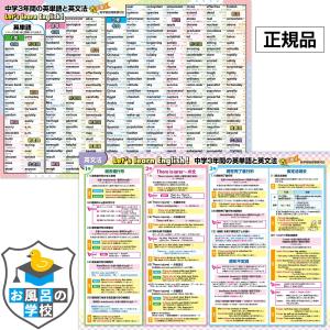 お風呂の学校 中学３年間の英単語と英文法追加分 新学習指導要領対応 お風呂ポスター2枚セット 日本製 高校受験 TOEIC B3サイズ 英語 単語帳 防水 耐水｜クロールアップストア東京