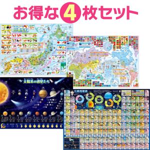 お風呂の学校 セット価格 地図／元素周期表 お風呂ポスター２種類セット 日本製 地理 学習 知育 社会 理科 中学受験 B3サイズ 防水