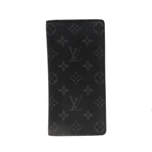 LOUIS VUITTON (ルイヴィトン) ポルトフォイユ・ブラザ 長財布 M61697 黒系 モノグラム・エクリプス ランクＢ｜cruru