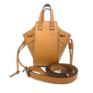 LOEWE ハンモックミニ  2WAYハンドバッグ 387.30.N27 キャメル レザー　Aランク｜cruru