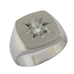 JEWELRY（ジュエリー） 印台ダイヤモンドリング リング 指輪 Pm900 14.5号 ランクＡ 13.2g｜cruru