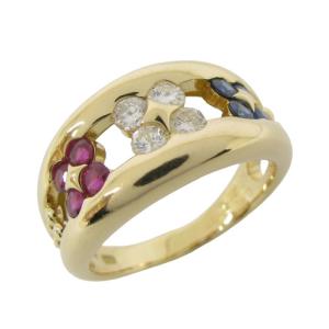 JEWELRY(ジュエリー）K18マルチリング D0.45 R0.45 S0.33ct ランクA｜cruru