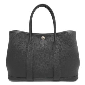 HERMES （エルメス) ガーデンパーティ30 ハンドバッグ トートバッグ ブラック ネゴンダ B刻印 未使用品｜cruru