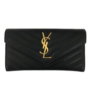 Saint Laurent(サンローラン）フラップウォレット　372264　BK｜cruru