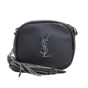 SAINT LAURENT (サンローラン) フリンジショルダーバッグ ショルダーバッグ 425317 ブラック レザー ランクＢ｜cruru