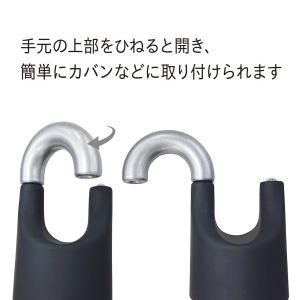傘 雨傘 レディース 折傘 カラビナ 無地 カ...の詳細画像1