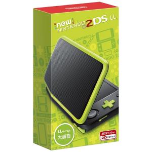 【新構成！ソフト7本+専用タッチペン・即納・新品】2DS Newニンテンドー2DS LL ブラック×ライム + ソフト7本 + タッチペン