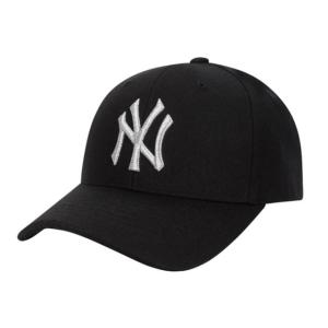 MLB / NEW YORK YANKEES シルバーロゴ キャップ ブラック