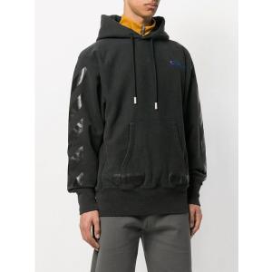 off white champion hoodie black
