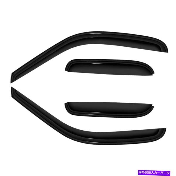 ウィンドウバイザー 4PCウィンドウバイザーフィット00-06トヨタツンドラエクステクキャブベントシ...