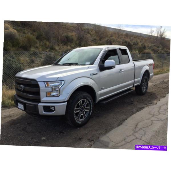 ウィンドウバイザー 1999-2016 Ford Super Duty Ext。キャブ風向テープオン...