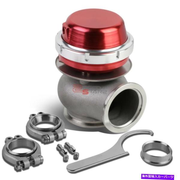 ターボチャージャー 40mmターボチャージャーマニホールドアルミニウムVバンド4 "外部赤い衰退+春...