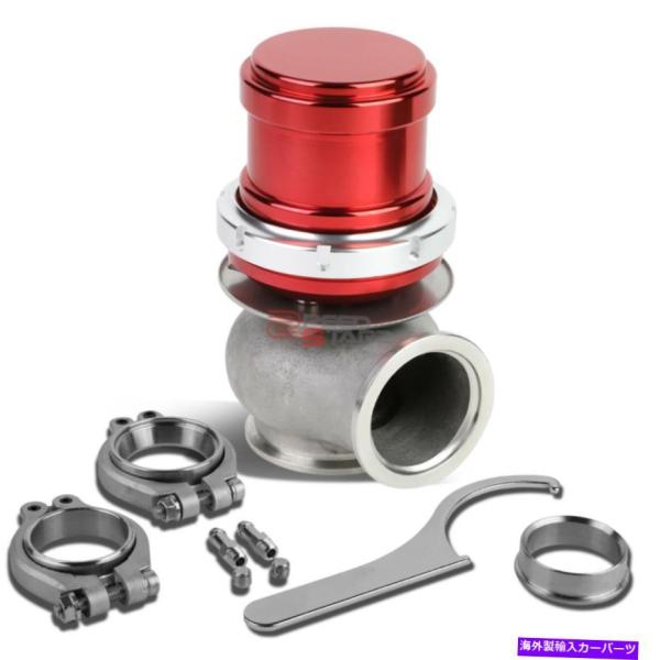 ターボチャージャー 40mmターボチャージャーマニホールドアルミニウムVバンド5 "外部赤い衰退+春...